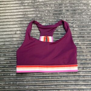 Athleta Up-Tempo Energy Stripe Sports Bra Size XS